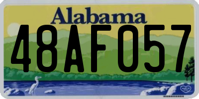 AL license plate 48AF057