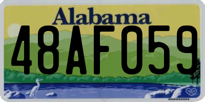 AL license plate 48AF059