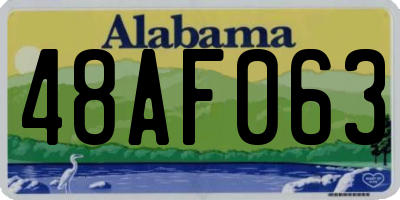 AL license plate 48AF063