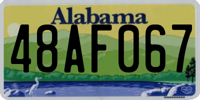 AL license plate 48AF067