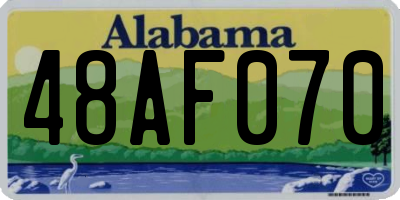 AL license plate 48AF070