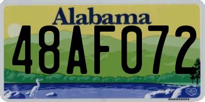 AL license plate 48AF072