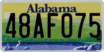 AL license plate 48AF075