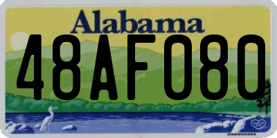 AL license plate 48AF080