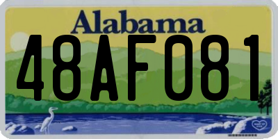 AL license plate 48AF081