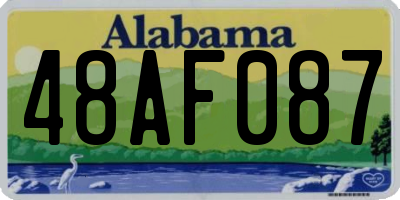 AL license plate 48AF087