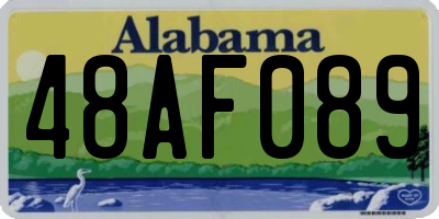 AL license plate 48AF089