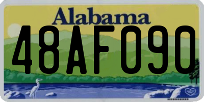 AL license plate 48AF090