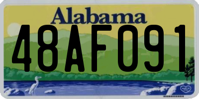 AL license plate 48AF091