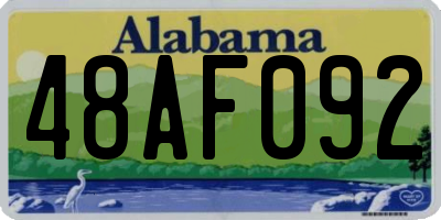 AL license plate 48AF092
