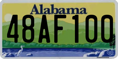 AL license plate 48AF100