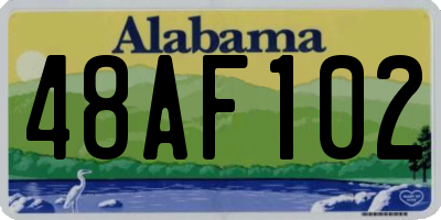 AL license plate 48AF102