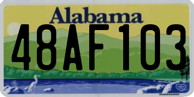 AL license plate 48AF103