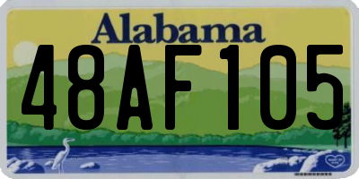 AL license plate 48AF105