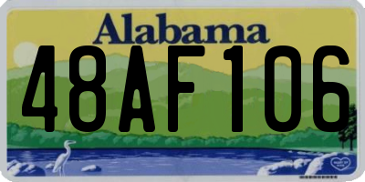 AL license plate 48AF106