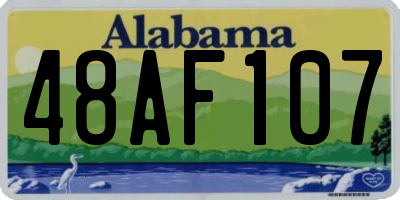 AL license plate 48AF107