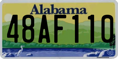 AL license plate 48AF110