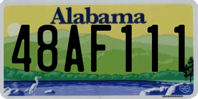 AL license plate 48AF111