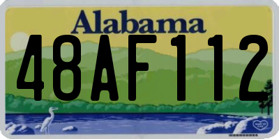 AL license plate 48AF112