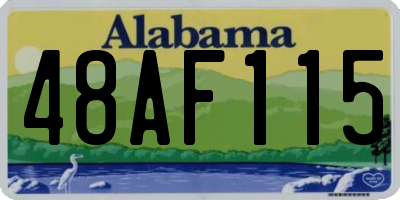 AL license plate 48AF115