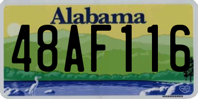 AL license plate 48AF116