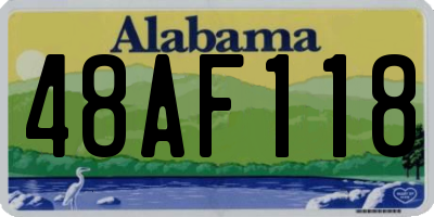 AL license plate 48AF118