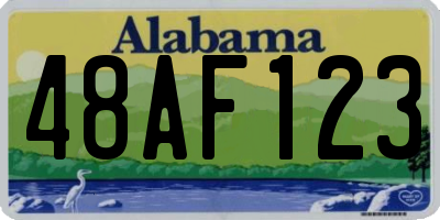 AL license plate 48AF123