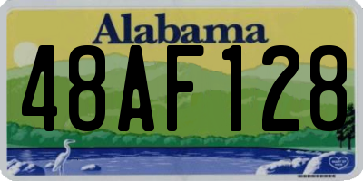AL license plate 48AF128