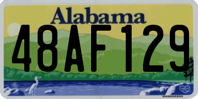 AL license plate 48AF129