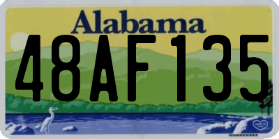AL license plate 48AF135