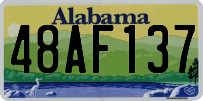 AL license plate 48AF137