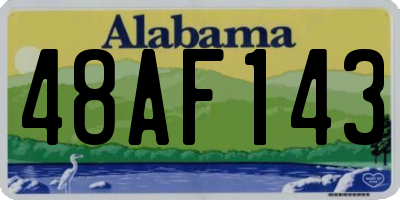AL license plate 48AF143