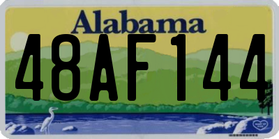 AL license plate 48AF144