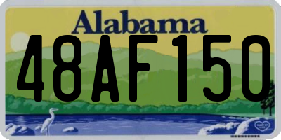 AL license plate 48AF150