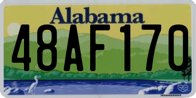 AL license plate 48AF170