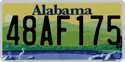 AL license plate 48AF175