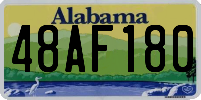 AL license plate 48AF180