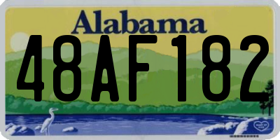 AL license plate 48AF182