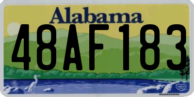 AL license plate 48AF183