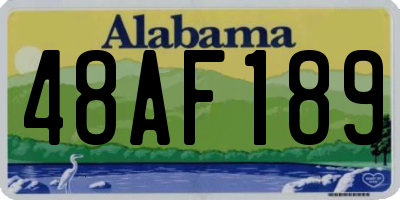 AL license plate 48AF189