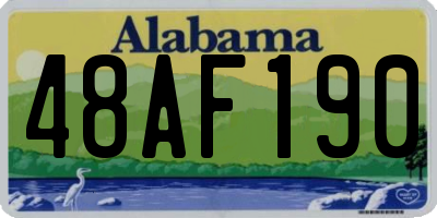 AL license plate 48AF190