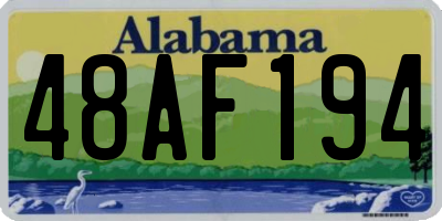 AL license plate 48AF194