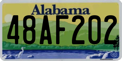AL license plate 48AF202