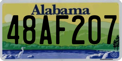 AL license plate 48AF207