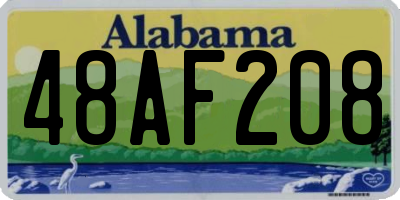 AL license plate 48AF208