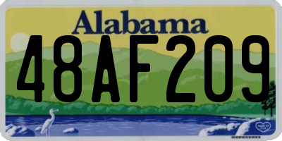 AL license plate 48AF209