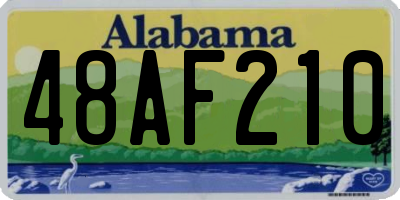 AL license plate 48AF210