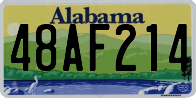 AL license plate 48AF214