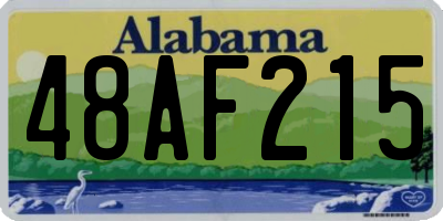 AL license plate 48AF215