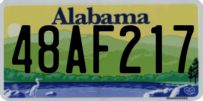 AL license plate 48AF217